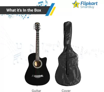 Flipkart SmartBuy RS-AG38 BK Acoustic Guitar Linden Wood Plastic Right Hand Orientation (Black) Flipkart SmartBuy RS-AG38 BK Acoustic Guitar Linden Wood Plastic Right Hand Orientation (Black)